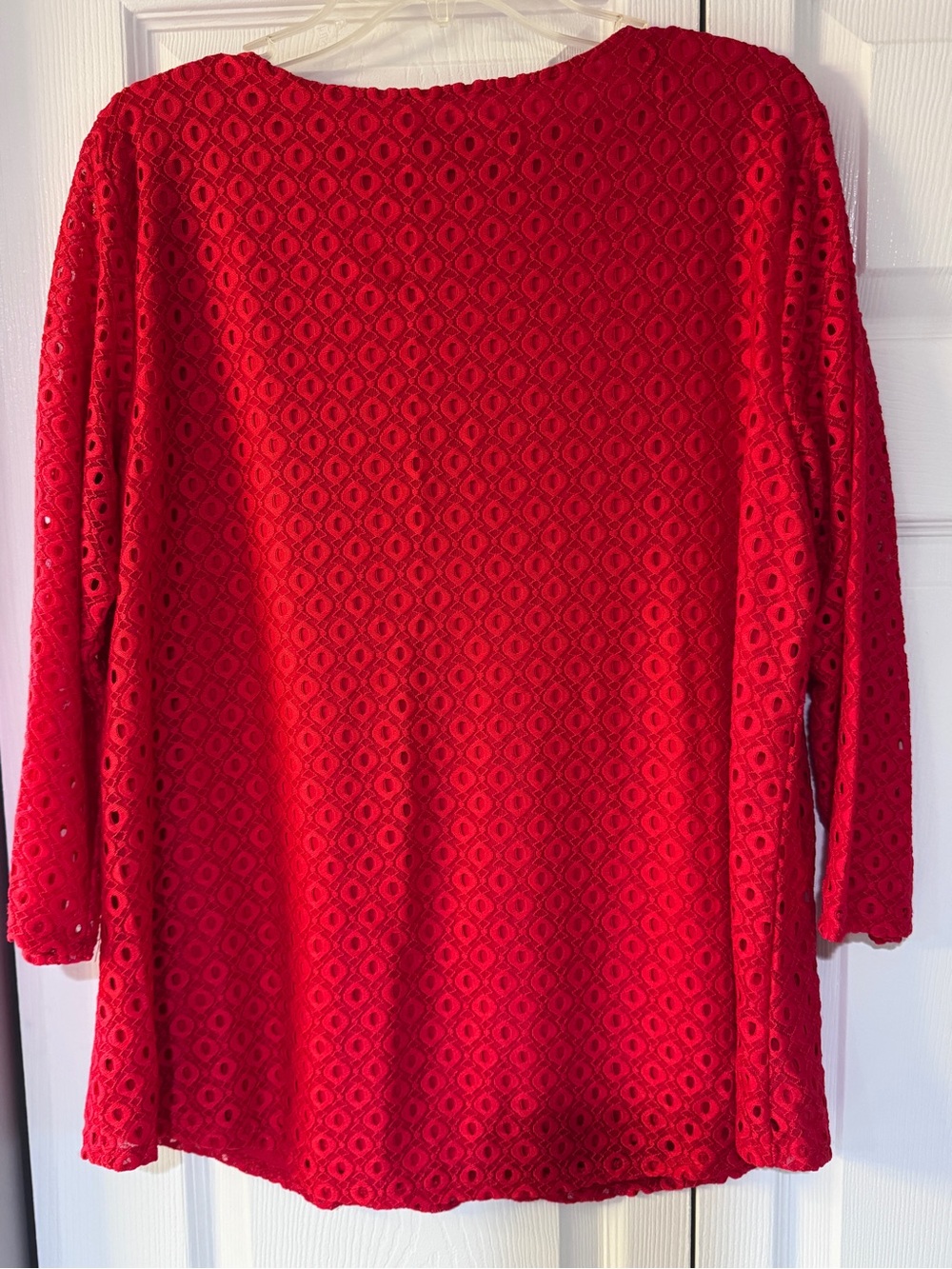 Ruby Rd. Red Lace Keyhole Tunic - Picture 3 of 3